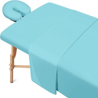 Imagem de Conjuntos de lençóis de mesa de massagem Comfyanno, 3 peças de microfi