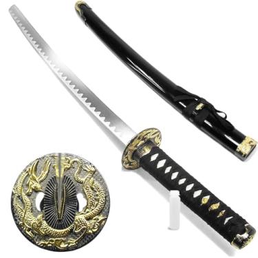 Imagem de Espada Katana Daito Golden Dragon Aço Carbono Decorativa + Óleo lubrificante (93671)