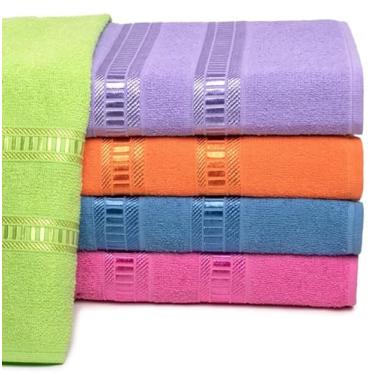 Imagem de Kit 6 Toalhas De Banho Paris - 70x130cm (Laranja)