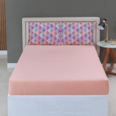 Imagem de Jogo de Lençol Casal Malha 100% Algodão c/ Elástico 3 Pçs - Malucassim