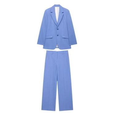 Imagem de Conjunto De Blazer E Calças Femininas Elegantes E Profissionais Com La