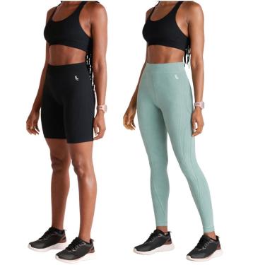 Imagem de Kit Lupo Sport Academia Legging Max + Bermuda Cós Alto-Feminino