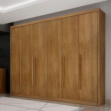 Imagem de Guarda Roupa Casal Ambiente Bragança 6 Portas 8 Gavetas Cumaru 23 - Horizonte