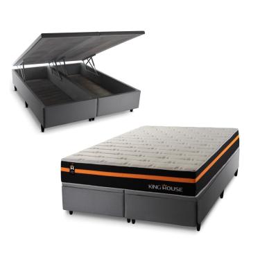 Imagem de Cama Box Baú Sirius C/ Molas Ensacadas 193x203 King House