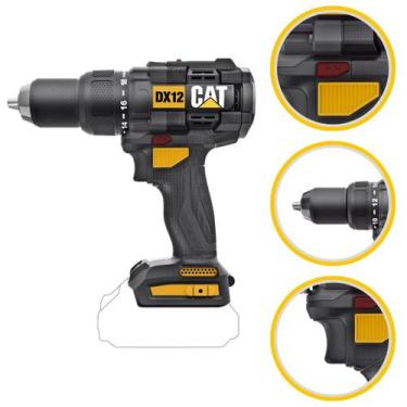 Imagem de Furadeira de Impacto a Bateria 65nm Brushless Cat Profissional 1/2 13m