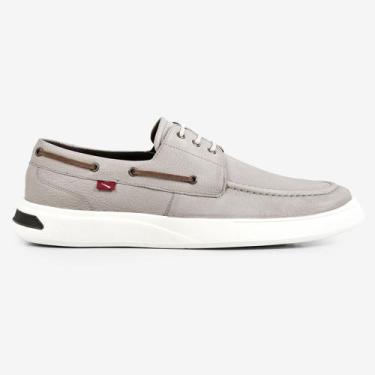 Imagem de Sapatênis Couro Ferracini Búzios 8961-652B Cinza Masculino, 39