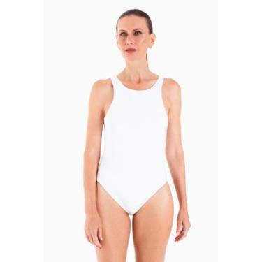 Imagem de Maiô regata nadador canelado off white - Silvia Schaefer Beachwear, P