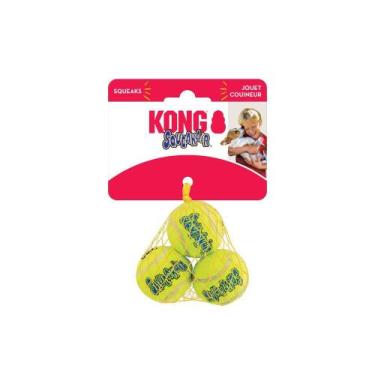 Imagem de Bola kong squeakair tennis pequena - pac 3 unidades p/ cães