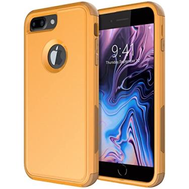 Imagem de Diverbox Capa para iPhone 8 Plus, capa para iPhone 7 Plus [à prova de choque] [à prova de poeira], capa para celular com proteção resistente para Apple iPhone 8 Plus e 7 Plus (amarelo)
