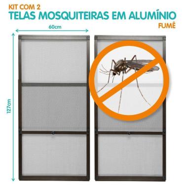 Imagem de Tela Mosquiteira Em Alumínio Altura Regulável Largura 60 Cm