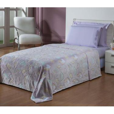 Imagem de Cobertor INFANTIL estampado BRILHA NO ESCURO manta flannel  - SAFIRA E