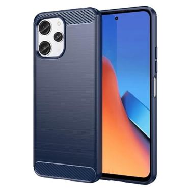 Imagem de Capa Case Xíaomi Mi Poco M6 Pro 5G (Tela 6.79) Carbon Fiber Anti Impacto (Azul)