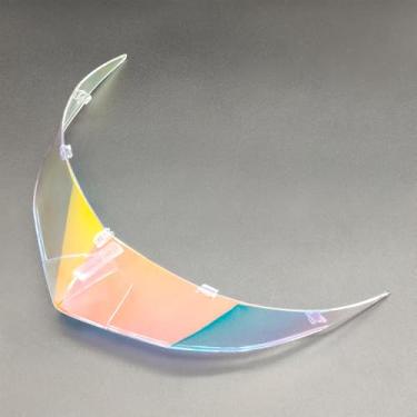 Imagem de YMTSGEQ Spoiler traseiro de capacete de motocicleta TT-Course compatível com KYT TT Course, capacete de substituição Spoiler traseiro decoração de capacete (Revo Clear Red)