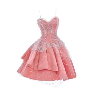 Imagem de haikyuu Vestido feminino de bruxa boa com gabião rosa fantasia cosplay de Halloween, rosa, P