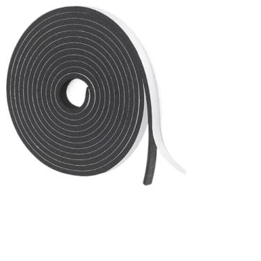 Imagem de Fita vedação porta veda fresta 10 metros Vedante Janela Antirruído Acústica Térmica Espuma Adesiva(4MM,PRETO)
