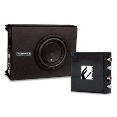 Imagem de COMP Kit Conversor RCA Falcon FC4X + Caixa Slim Amplificada 8 450W RMS
