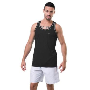 Imagem de Regata Masculina Plus Size Elite Tamanho Grande - Geral, Preto, M