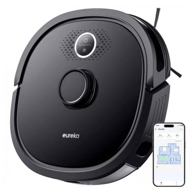 Imagem de Aspirador de Pó Robô Eureka NER650 com Conexão via APP WI FI e Mapeamento Multinível, 110V, Preto