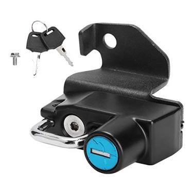 Imagem de Trava do capacete de motocicleta GRCFUMO, suporte para capacete de trava de segurança da liga de alumínio, gancho de trava de capacete anti -roubo com chaves para moto