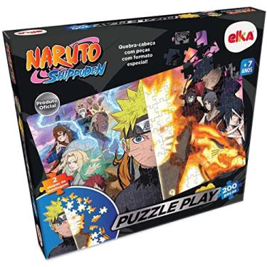 Imagem de Elka Puzzle Play 200 peças - Naruto Shippuden, Cor: Cartonado colorido