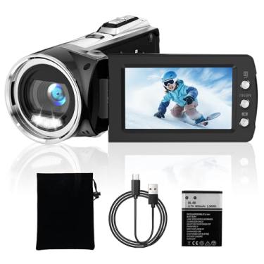 Imagem de Weochi Câmera De Vídeo Filmadora Fhd 2.7K 36Mp, Câmeras Digitais, Gravadoras Para Youtube E Tiktok, Tela 2,7" Com Rotação 270 Graus, Filmadoras Vlogs, Presentes Aniversário Crianças