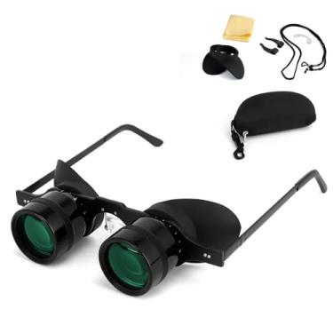 Imagem de Óculos binóculos profissionais de mãos livres para pesca, observação de pássaros, esportes, shows, teatro, ópera, TV, passeios turísticos, óculos de ópera mãos livres para adultos (ótica de filme