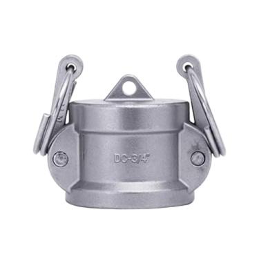Imagem de BORDSTRACT Acessórios Camlock, 3/10.2 cm tipo DC 304 aço inoxidável tampa contra poeira e acessórios de mangueira ranhurada, 1 peça de encaixe de trava de came padrão para industrial