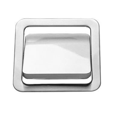 Imagem de Caixotes de lixo, cesto de lixo armário de cozinha escondido lata de lixo tampa flip aço inoxidável, lixeira de metal para casa cozinha dormitório escritório