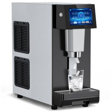 Imagem de Máquina de Gelo em Pedaços Commercial Nugget Hothope 45 kg/24h 5,4 kg Armazenamento 3-em-1 com Dispenser de Gelo e Água Aço Inox IM-S2-T