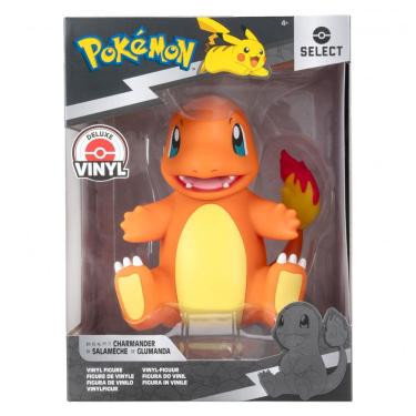 Imagem de Figura Pokémon Charmander Deluxe Select Jazwares vinil laranja 20 cm para exposição