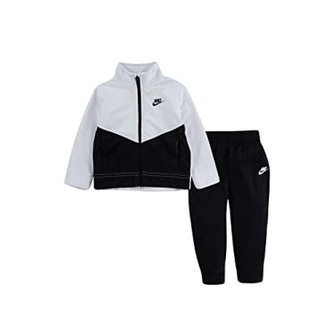 Imagem de Nike Conjunto de 2 peças de jaqueta e calça jogger com zíper completo para meninos (preto (76F192-023)/branco, 4 anos)