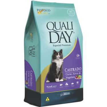 Imagem de Ração Qualiday Especial Premium Cat Castrado Adulto Carne, Arroz e Vegetais - 10,1 Kg