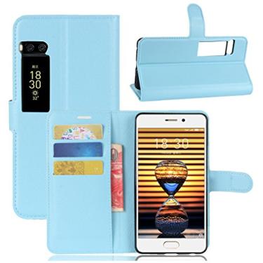 Imagem de Capa carteira MEIZU Pro 7, capa carteira flip de couro PU premium com compartimento para cartão, suporte e fecho magnético [capa interior à prova de choque de TPU] Compatível com MEIZU Pro 7