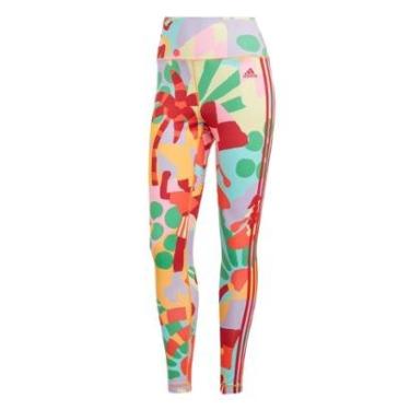 Imagem de Legging Treino adidas x FARM Rio 7/8-Verde Adidas-Feminino