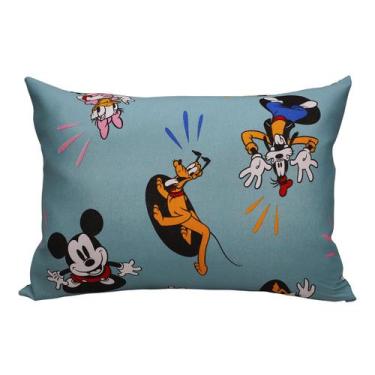 Imagem de Fronha Portallar Malha Estampada Disney Mickey Feliz 48cmx68cm Verde