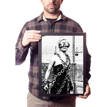 Imagem de Quadro Lady Gaga Foto Arte Born This Way Pôster Moldurado - Fanarte