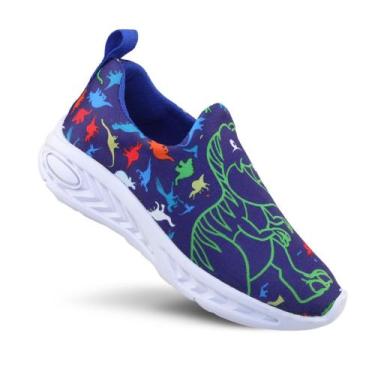 Imagem de Calçado Masculino Calce Fácil Dinossauro, Azul, 33