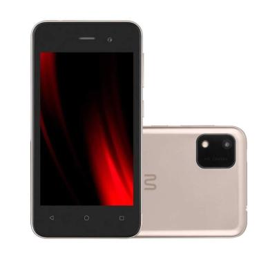 Imagem de Smartphone Multilaser E Lite 2 3G QuadCore Tela 4"  Dual Chip 1GB RAM Android 10 (Go Edition) - Dourado