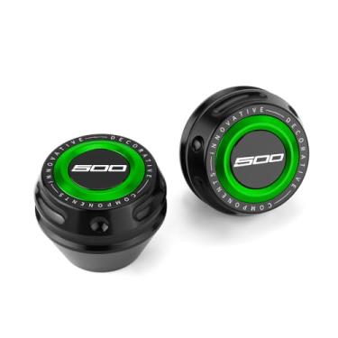 Imagem de Modeer Acessórios de proteção contra quedas da roda do garfo do eixo dianteiro da motocicleta compatíveis com Ka&wasaki Ninja 400 / Z400 2018-2024+ Ninja 500 / Z500 2024 2025+ (ninja500-verde)