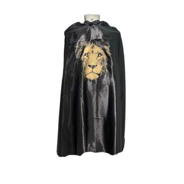 Imagem de Capa Preta De Cetim Brilhante De Corte Barbeiro Profissional - Barbers