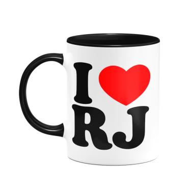 Imagem de Caneca I Love RJ - Rio de Janeiro - 325ml - B-black