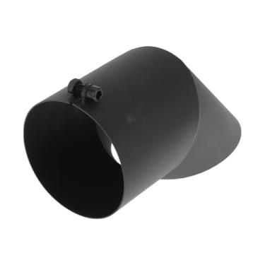 Imagem de Motoforti 10,9 cm ID Inlet Turn Down Exhaust Tip T304 Aço inoxidável superfície jateamento mandril curva tubo cotovelo 23.1 cm comprimento total adequado para tubos de escape de 11 cm OD