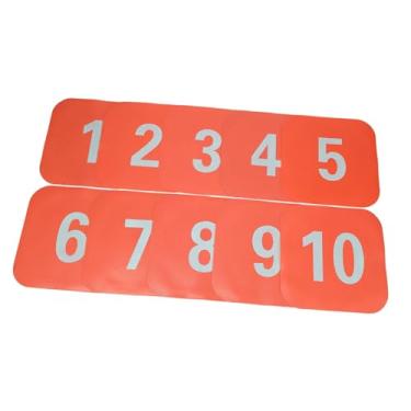 Imagem de Colaxi 10 peças marcadores cones planos tapete de chão multiuso pontos de agilidade para prática de futebol treinamento de velocidade esportiva, Laranja