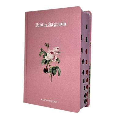 Imagem de Bíblia Feminina Evangélica Harpa Índice Letra Hipergigante Capa Dura Gospel Luxo