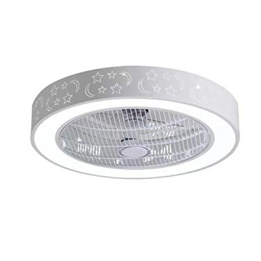 Imagem de Ventilador de teto com luz Ventilador de teto moderno sem lâmina com controle remoto, Ventiladores de teto internos com luz 72W 20 pol. Controle Inteligente LED Iluminação regulável interna
