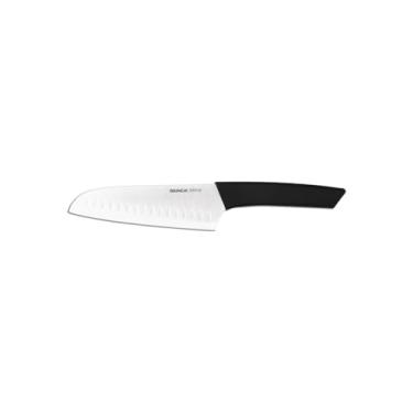 Imagem de Brinox - Faca para Fatiar e Picar Santoku 7 Polegadas Aço Inoxidável e Polipropileno Versatile - Preto