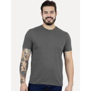Imagem de Camiseta Calvin Klein Masculina CK Bordado Peito Chumbo-Masculino