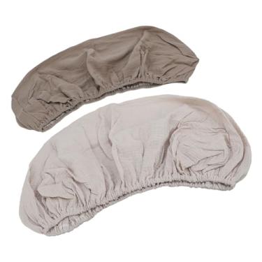 Imagem de Semme 2 Peças Capa de Almofada para Troca de Fralda Macia e Respirável, Folhas de Cor Sólida para bebê, Algodão Adequado para Mesas Com Tamanho 32,28 X 16,14 pol. (Damasco bronzeado claro)