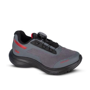 Imagem de Tênis Infantil Menino Kidy Super Leve Disc Grafite Esportivo