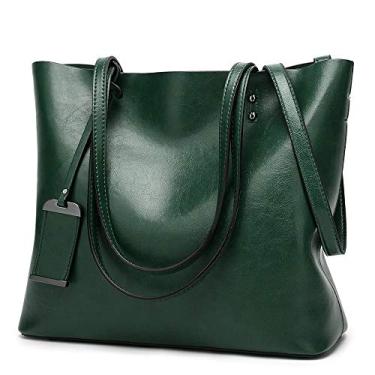 Imagem de ALARION Bolsa feminina com alça superior bolsa de ombro bolsa tipo carteiro, 1 - verde, Medium